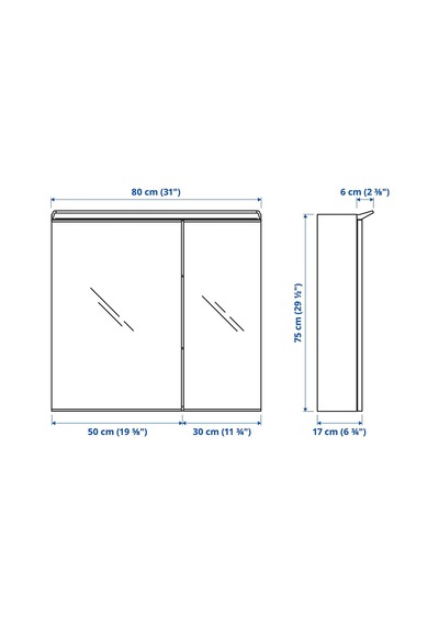 Banyo Duvar Dolabı, 80x17x75 Cm Diğer Banyo Duvar Dolabı, 80x17x75 Cm Diğer