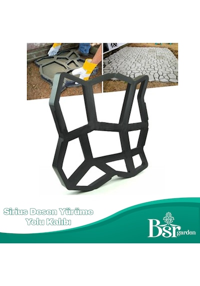 Bahçe Taş Kalıp Beton Kalıbı Zemin Kaplama Kalıbı 42x40 Cm Sirius Desen / 2 Adet / Bsr Garden
