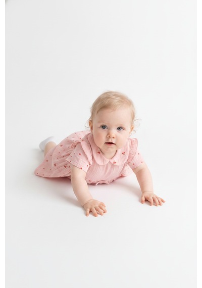 Tiffany Baby & Kids Müslin Cherry Vibe Elbise ekru