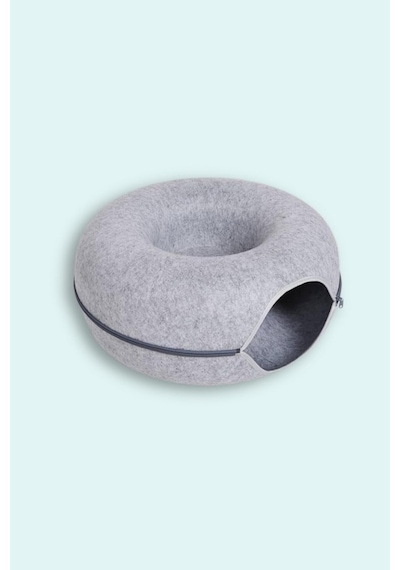 Donut Kedi Tüneli/donut Kedi Yatağı - Açık Gri - 60cm Açık Gri-l