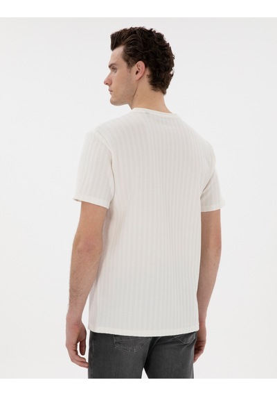 Pierre Cardin Erkek Ekru Tişört 50302581-vr019 Ekru