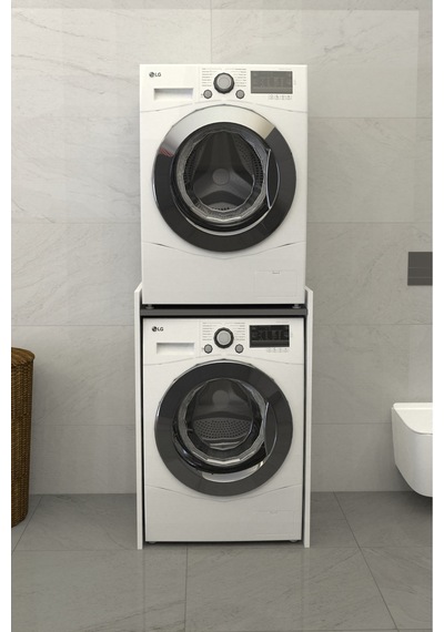 Solévo Banyo Dolabı Çamaşır Ve Kurutma Makinesi Dolabı Antrasit Gri