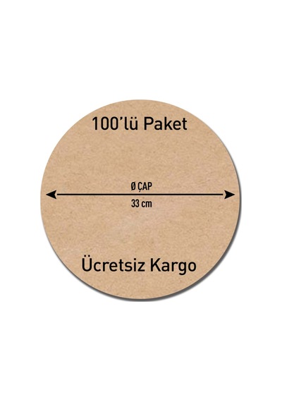 100 Adet 33 Cm Çap 3 Mm 2.7 Mm Ham Mdf Duralit Daire Plaka Supla