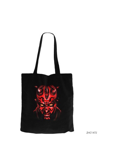 Star Wars Darth Maul Siyah Kanvas Bez Çanta