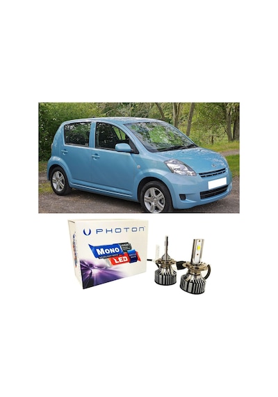 Daihatsu Sirion Led Xenon Uzun + Kısa Far Ampulü H4 Mono Yeni Seri Beyaz