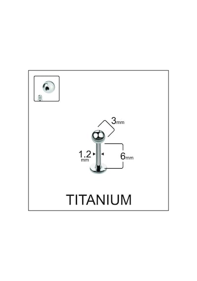 Yüksek Kalite G23 Titanium Top Titanyum Dudak Helix Kıkırdak Tragus Piercingi Gümüş