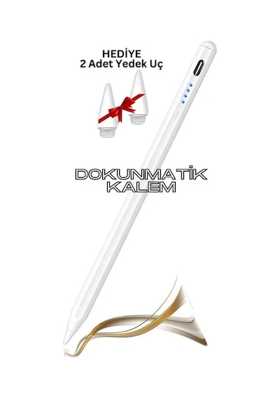 Challenger Beyaz Dokunmatik Kalem Tum Cihazlara Uyumlu Tablet Telefon Icin Cizim Yazı Kalemi Stylus Pen