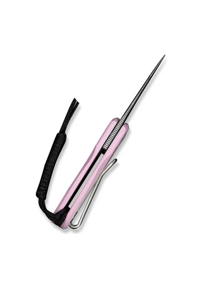 Civivi Purr Powder Pink & White G10 Handle Satin Finished Nitro-v Blade Kamp Çakı Pembe
