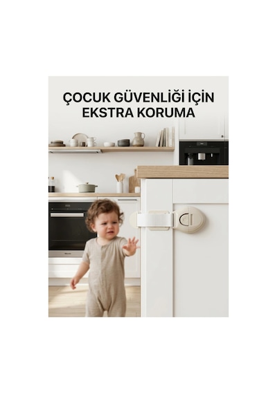 Dolap Çekmeceler İçin Çuk Güvlik Kilidi Pratik Emniyet Atı