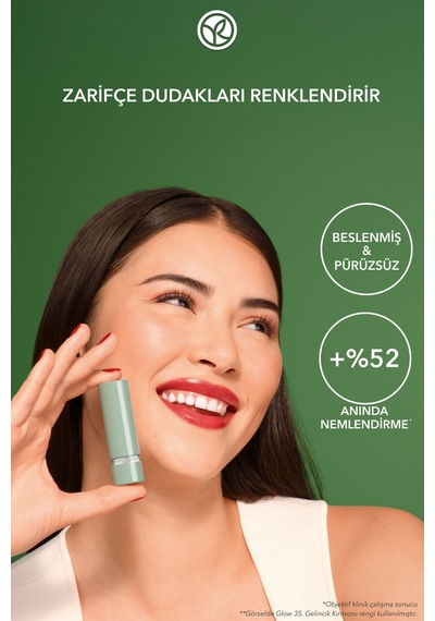Yves Rocher Rouge Botanique Işıltı Veren Besleyici Glow Ruj - 30. Mercan Kırmızısı -vegan-3.5g 30 Mercan Kırmızısı