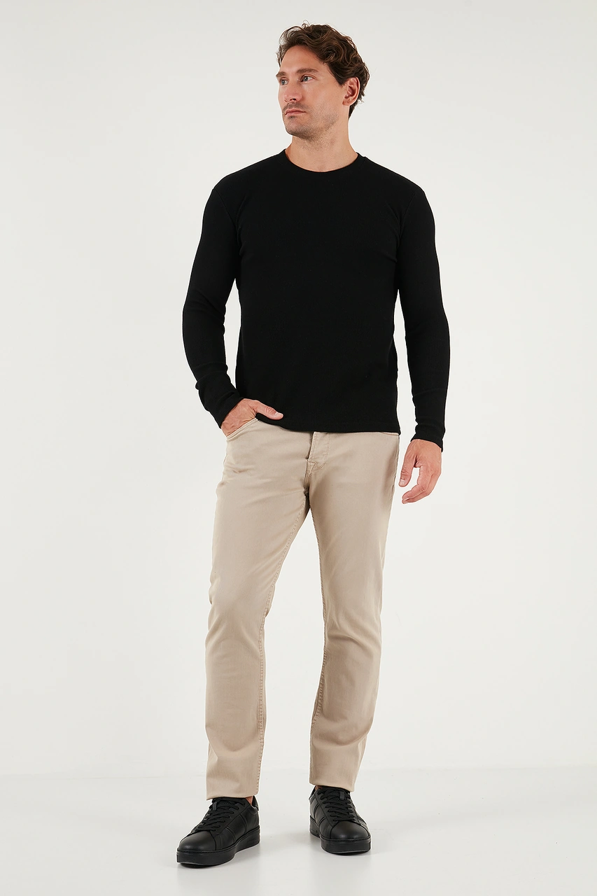 Buratti Pamuklu Bisklet Yaka Slim Fit Basic 3'Lü Paket Erkek Sweat 5905073S3 Siyah-Antrasit-Lacivert