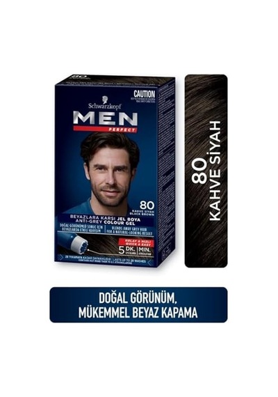 Schwarzkopf Saç Boyası 80- Kahve Siyah-kolay Ve Hızlı Beyaz Kapama -3 Adet