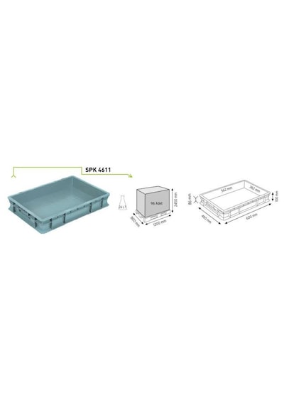 Sembol SPK 4611 Plastik Kapalı Sanayi Tipi Kasa Gri