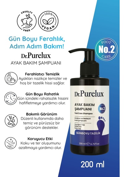 Ayak Tırnak Bakım, Koku Karşıtı Ayak Bakım Şampuanı 200ml