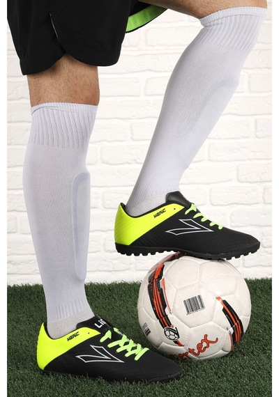 LİG MERİÇ-1035 FAYLON Halı Saha Erkek Futbol Ayakkabı Siyah - Yeşil