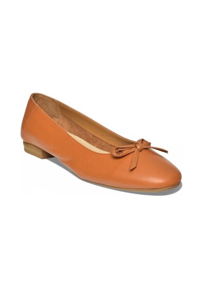 Fox Shoes Y398224203 Taba Hakiki Deri Kadın Babet Taba