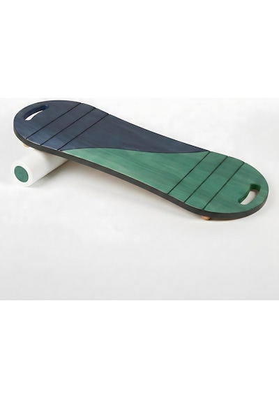 Yeşil/lacivert Denge Tahtası Balance Roller Board Çift Fonksiyonlu Sörf Eğitim Tahtası Kaykay Eğitim Tahtası 73 Çok Renkli