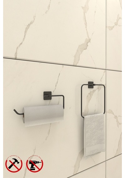 Alper Banyo Kare Havluluk Ve Solo Havluluk Banyo Aksesuar Seti