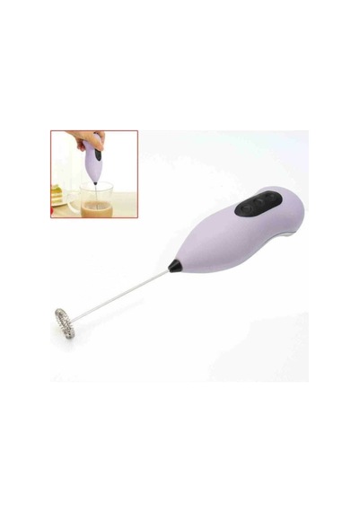 Mini Mixer Kahve Süt Köpürtücü Karıştırıcı Cappucino Mikser - Pratik Pilli Köpürtücü Beyaz Plastik Diğer