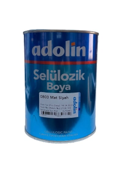 Adolin Selülozik Mat Siyah Boya 0.75 Kg