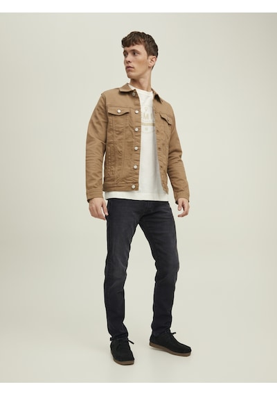 Jack & Jones Erkek Glenn Fox 147 Slim Fit Jean - 12223627 Black Denim