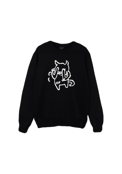Radiohead Baskılı Sweatshirt Siyah