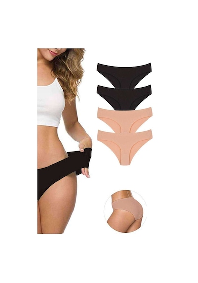 4 Adet Kadın Dikişsiz Lazer Kesim Esnek İz Yapmayan Külot S2 Mudanis Beden: L-xl Standart