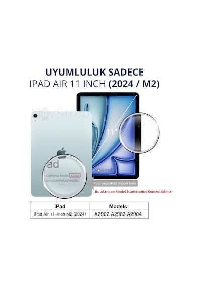 Novstrap Apple Uyumlu iPad  Air 11 İnç 6. Nesil M2 2024 İle Nano Esnek Cam Ekran Koruyucu A2902 A2903