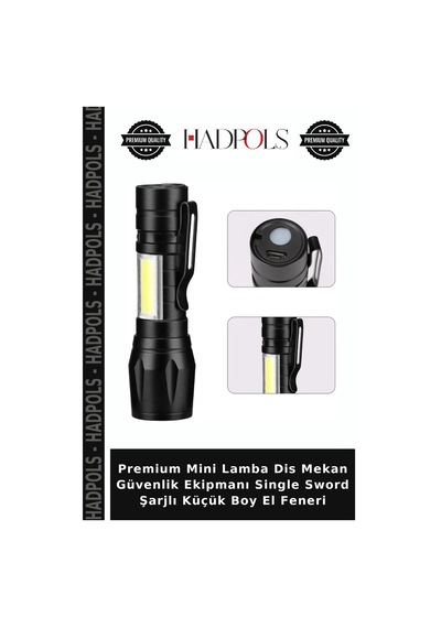 Premium Mini Lamba Dis Mekan Güvenlik Ekipmanı Single Sword Şarjlı Küçük Boy El Feneri Diğer