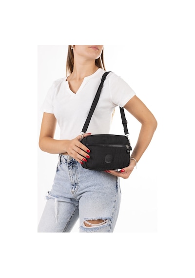 Adelina Bags Çapraz Askılı Günlük Üç Bölmeli Kadın Omuz Çantası Siyah
