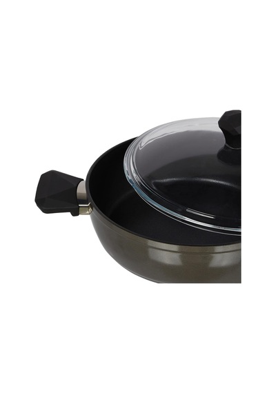 Taç Pierre Cardin 1500023294 7 Parça Diamond Cook Graniks Tencere Seti, Gri Diğer