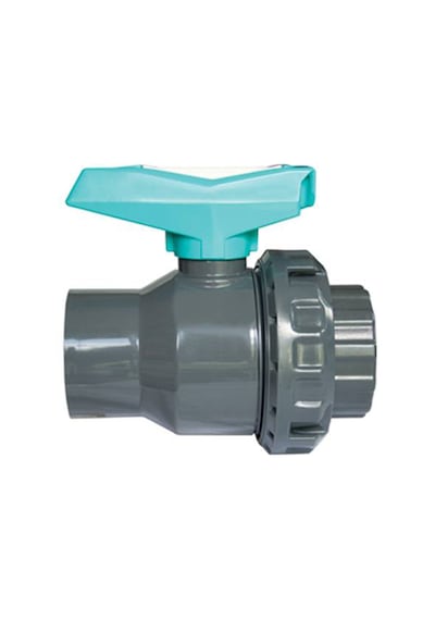 50 mm  Tek Rakorlu PVC Küresel Su Vanası