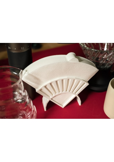 V60 Kahve Filtre Kağıdı Standı Düzenleyici Tutucu Organizer Beyaz