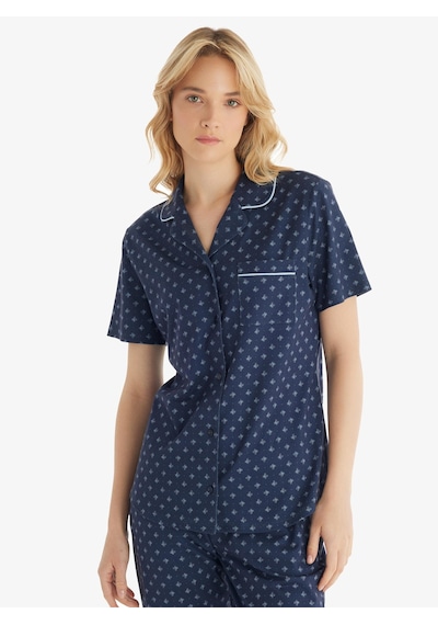 Blackspade Kadın Kısa Kol Önden Düğmeli Lacivert Pijama Takımı C9t3n8o15 lacivert