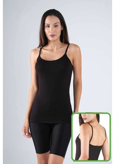 Bambu Kadın Askılı Atlet Beyaz Beden: L-xl Çok Renkli