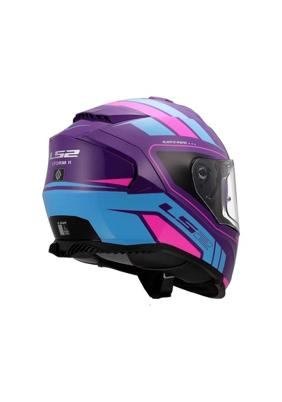 Ls2 Storm 2 Fist Kapalı Motosiklet Kaskı Mavi - Mor