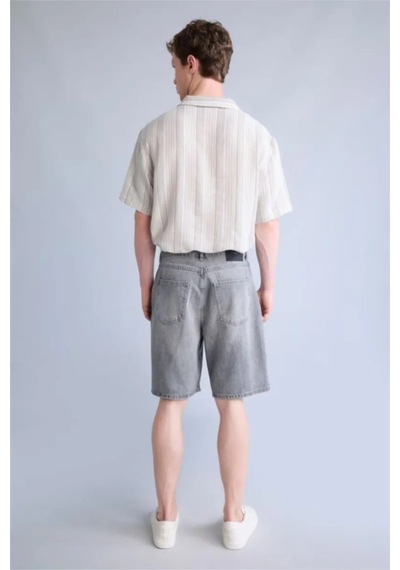 Defacto Straıght Fıt Cepli Jean Bermuda Şort H9802ax26smnm18 Gri-nm18
