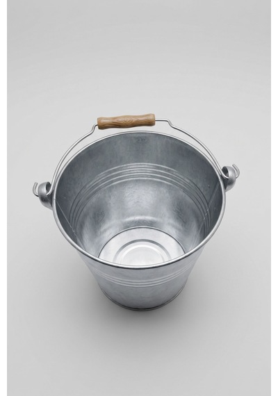 Metal Dekoratif Kova 5 Litre - 20 Cm Çok Amaçlı Saplı Galvaniz Saksılık Ve Düzenleyici Renksiz