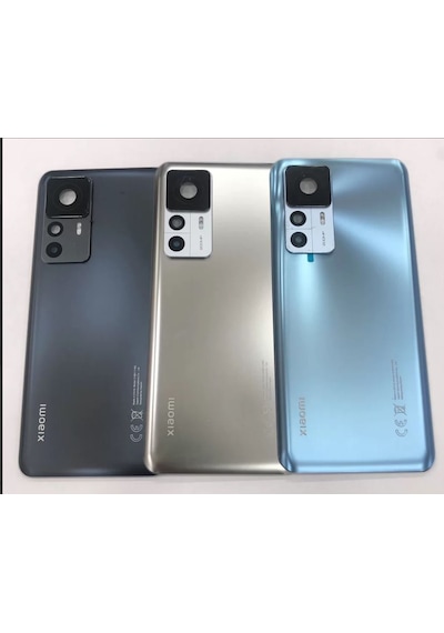 Xiaomi Mi 12t Pro Kamera Camlı Lensli Mavi Arka Kapak Batarya Kapağı Pil Kapağı Mavi