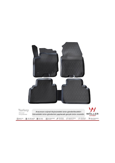 Ford Courier Paspas 2014 2022 Arası 3D Havuzlu Wöller Paspas