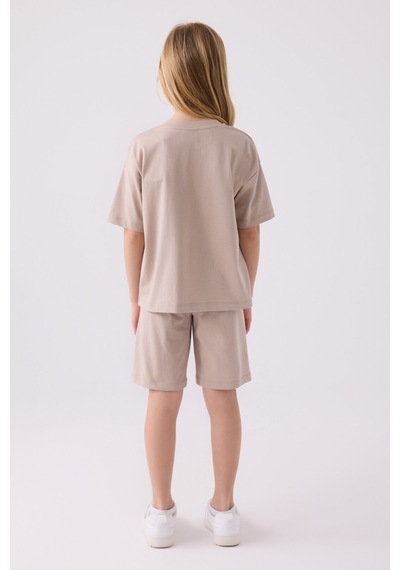 U.S. Polo Assn. U.s. Polo Assn Kız Çocuk Krem Bermuda Takım 5274-43858 Krem