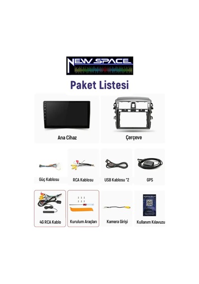 Toyota Corolla Android 4gb Ram 64gb Rom 8 Çekirdek Carplay Multimedya