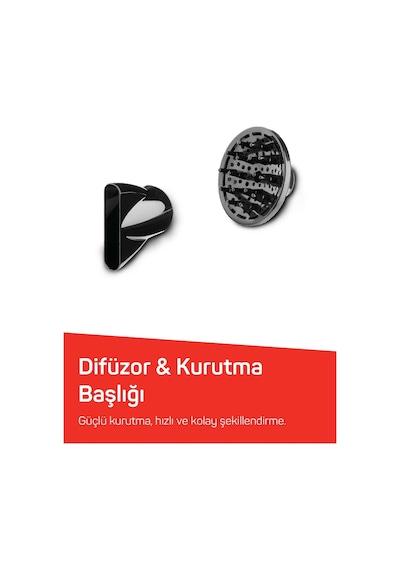 Arzum AR5011 İmaj Saç Kurutma Makinesi, 2 Hız 3 Isı Ayarlı, Difüzör Başlıklı, 2200W, Siyah