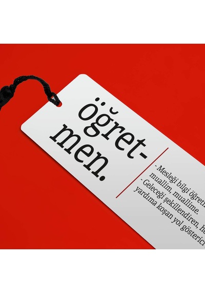 Lexroo Öğretmen Kelime Anlamlı Kitap Ayracı 13.5 Cm X 4 Cm Metal Malzeme