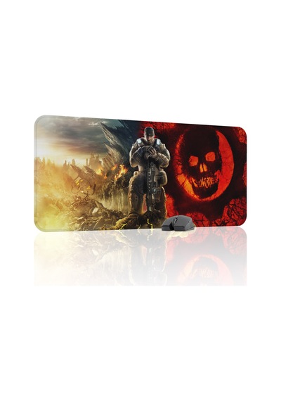 Gears Of War Kaymaz Dikişli Kauçuk Oyuncu Mousepad V1 - 90x40 Xxl Gaming Mouse Pad Fare Altlığı
