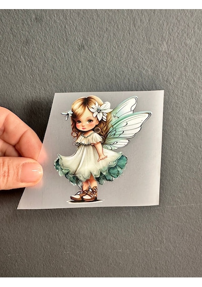 Ütü İle Yapışan Melek Kız Transfer Baskı Arma 8x6 Cm
