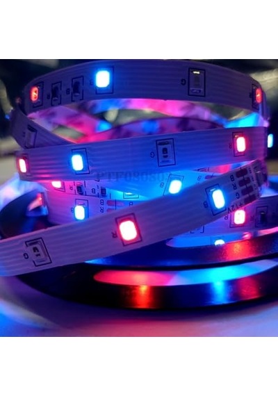 5 Metre Rgb Şerit Led Tak Çalıştır Hazır Set, 2835 Çipli, Ip20 Silikonsuz, Adaptör Ve Kumanda Dahil, İç Mekana Uygun, 16 Renk, Kumandalı Cata .
