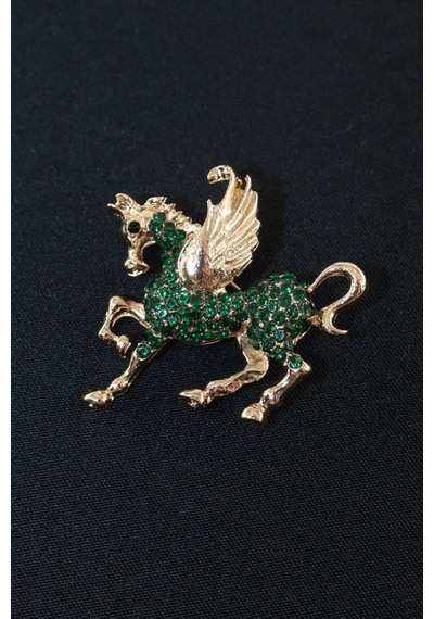 Özgür Ruhun İfadesi Efsanevi Kanatlı Pegasus Atı Broş Gold Renkli Taşlı Erkek Kadın Yaka İğnesi Çok renkli 45972294