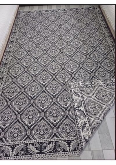 Savan Dokuma Halı Örtüsü 6m² 200 300cm Kale Siyah