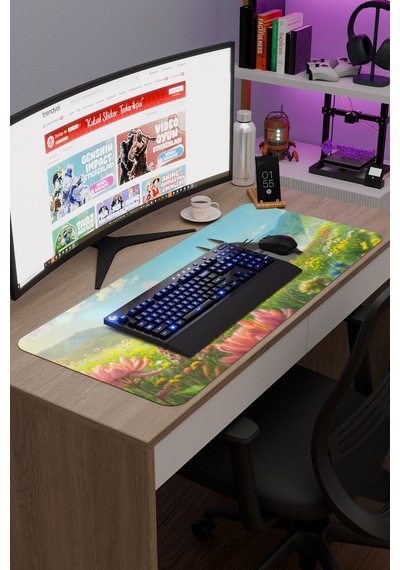 Miyazaki Anime V3 - 90x40 Xxl Gaming Kauçuk Kaymaz Taban Mouse Pad Fare Altlığı